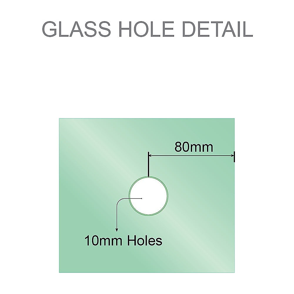 100cm Frameless Diamond Shower Screen with Channels and Brass Hinges - Gunmetal